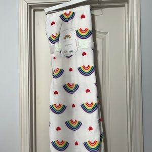 Oversized Pride,  love always wins, soft, plush blanket. Rainbows and hearts